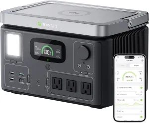 GROWATT Portable Power Station, VITA550 Electric Solar Generator Outdoor with 538Wh LiFePO4 Battery,1.6 Hours Fast Charging, 600W Output for Home Use, Outdoor Camping, RVs (Solar Panel Optional)