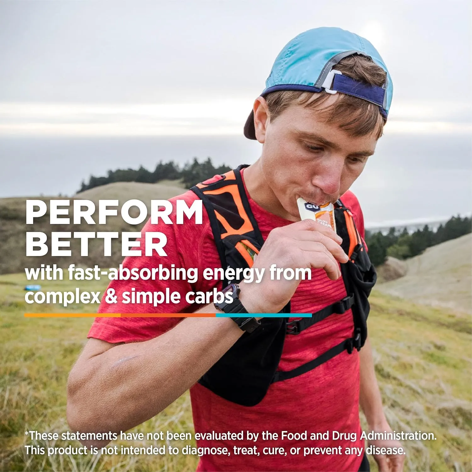GU Energy Original Sports Nutrition Energy Gel, Vegan, Gluten-Free, Kosher, and Dairy-Free On-the-Go Energy for Any Workout, 24-Count, Chocolate Outrage