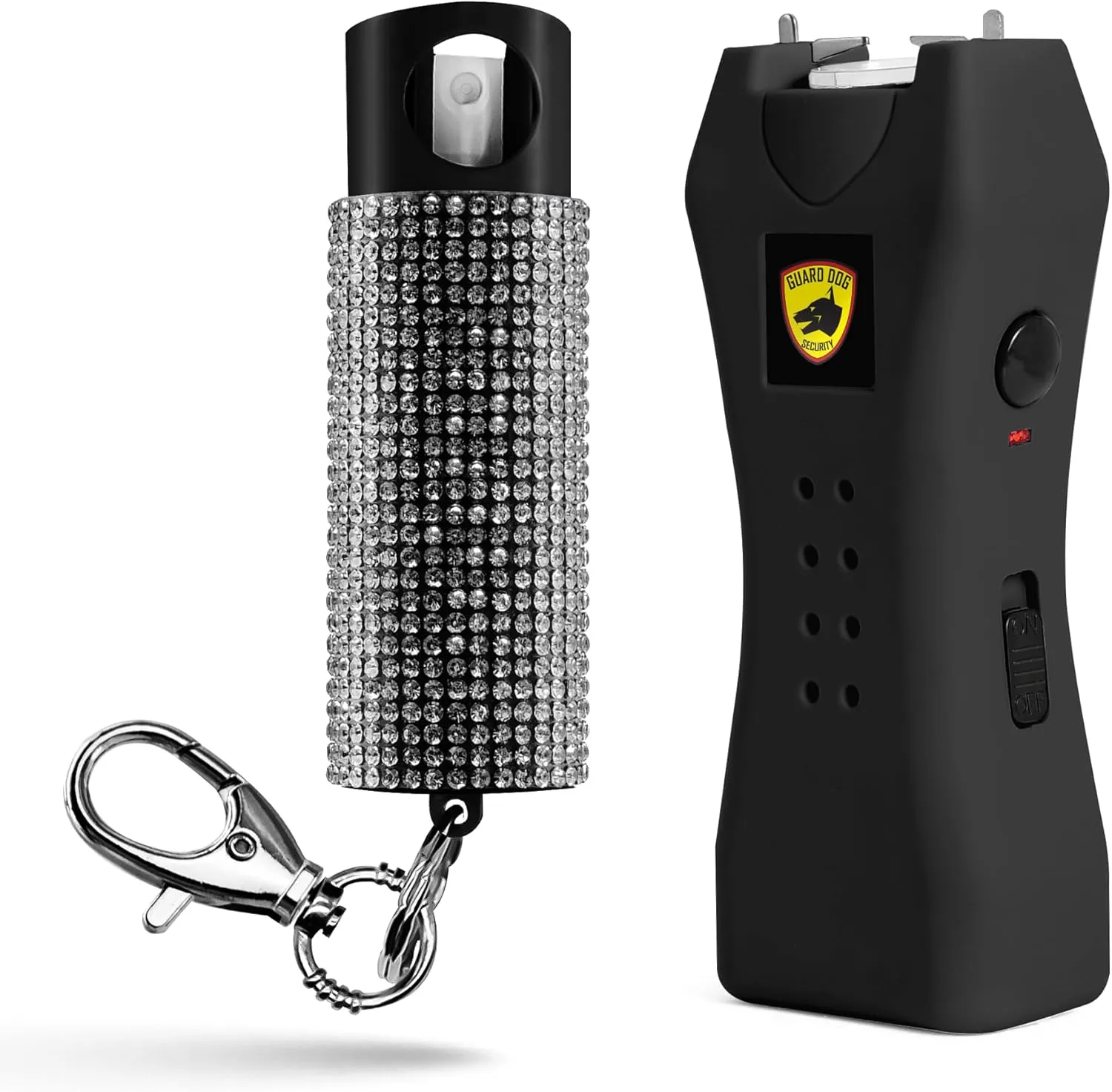 Guard Dog Security Pepper Spray and Stun Gun Flashlight, Rechargeable, Self-Defense Keychain for Women, Pepper Spray Stun Gun Combo, Personal Security Value Set, Rechargeable Flashlight, 0.5 fl oz