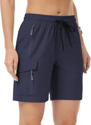 GymBrave Women's Hiking Shorts Quick Dry Lightweight Cargo Shorts for Outdoor Athletic Travel with Pockets