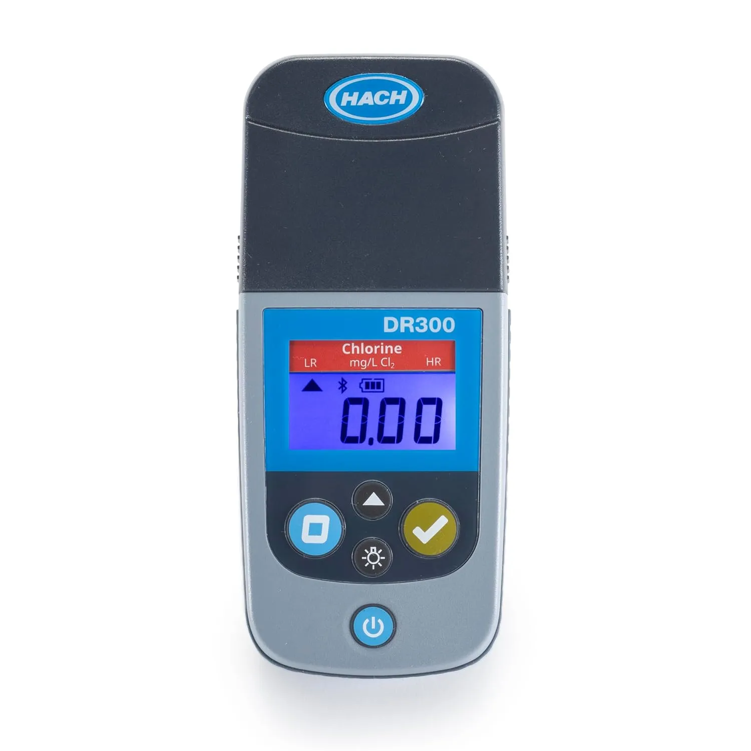 Hach DR300 Pocket Colorimeter, Chlorine, Free   Total, LR/HR, Waterproof, Portable, for Reliable Water Quality Testing, Easy-to-Use Interface, Large Backlit Display, with Carry Case, LPV445.97.00110