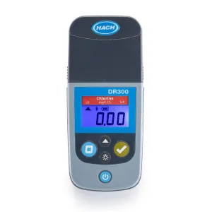 Hach DR300 Pocket Colorimeter, Chlorine, Free   Total, LR/HR, Waterproof, Portable, for Reliable Water Quality Testing, Easy-to-Use Interface, Large Backlit Display, with Carry Case, LPV445.97.00110