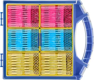 haisstronica 660PCS Marine Grade Heat Shrink Butt Connectors Kit,AWG 22-10 Waterproof Electrical Wire Connectors,Tinned Red Copper Butt Splice Connectors,with Removable Storage Bins(3Colors/3Sizes)