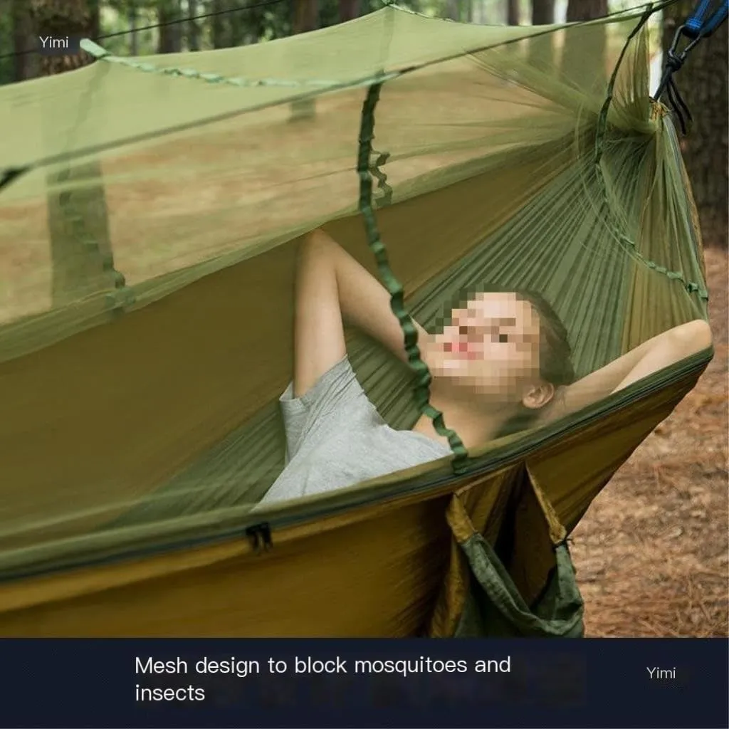 Hammocks Hammock Outdoor Camping Anti-Mosquito Outdoor Camping with Mosquito Net Breathable Hanging Tree Tent Camping Hammocks(E)