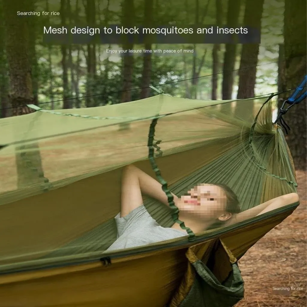 Hammocks Hammock Outdoor Camping Anti-Mosquito Outdoor Camping with Mosquito Net Breathable Hanging Tree Tent Camping Hammocks(E)