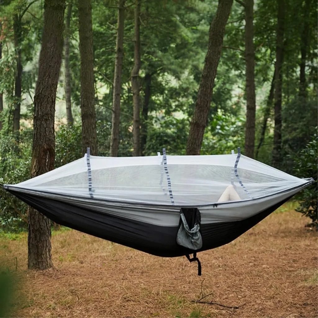 Hammocks Hammock Outdoor Camping Anti-Mosquito Outdoor Camping with Mosquito Net Breathable Hanging Tree Tent Camping Hammocks(E)