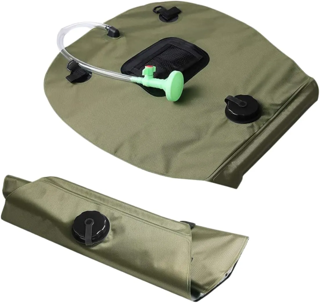 HANABASS Outdoor Solar Shower Bag 20l Portable Camping Shower with Nozzle Temperature Display Ideal for Hiking Picnics