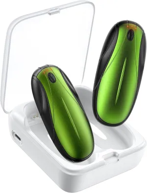 Hand Warmers Rechargeable 2 Pack, 14000mAh Electric Hand Warmers with Charging Case, Quick Charge Portable Heater,Gifts for Christmas, Winter, Outdoor, Camping, Hunting Accessories