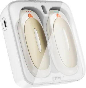 Hand Warmers Rechargeable with 10000mAh Charging Case, 2000mAh Portable Hand Warmers 2 Pack, Reusable Electric Pocket Heater for Hunting, Camping Gear, Outdoors, Gifts for Christmas