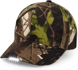 Hands Free LED Baseball Cap Hat for Outdoor Jogging Hip Hop Party Holiday