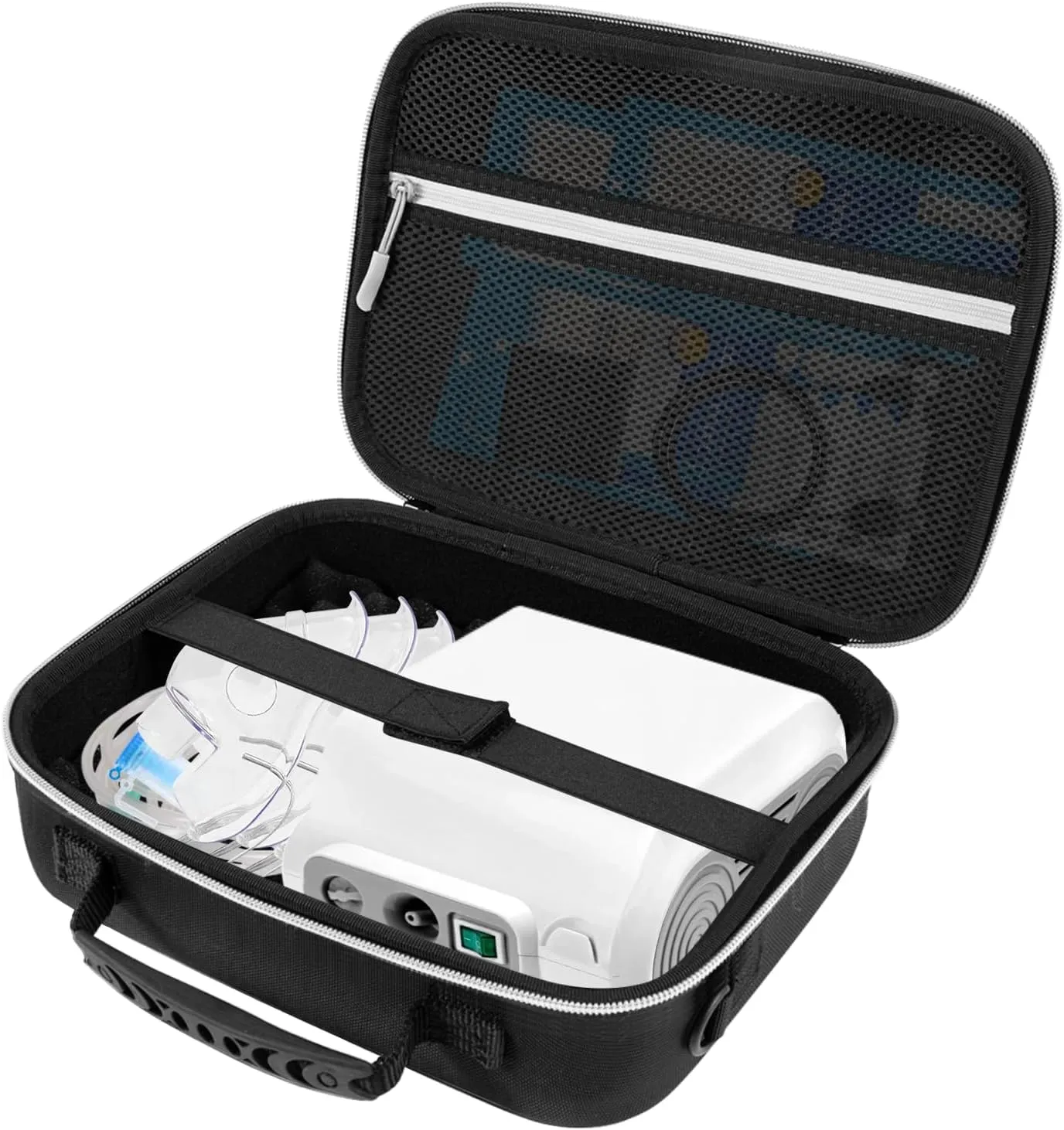 Hard Case for Smart Nebulizer,Portable Nebulizer Bag,Desktop Inhaler Nebulizer for Home Travel Use,Medical Case for Inhaler Spacer, Masks, Asthma Accessories Medicine Storage Bag for Kids and Adults