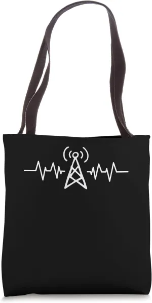 Heartbeat Heartline Heart Rate Tower Climber Tote Bag