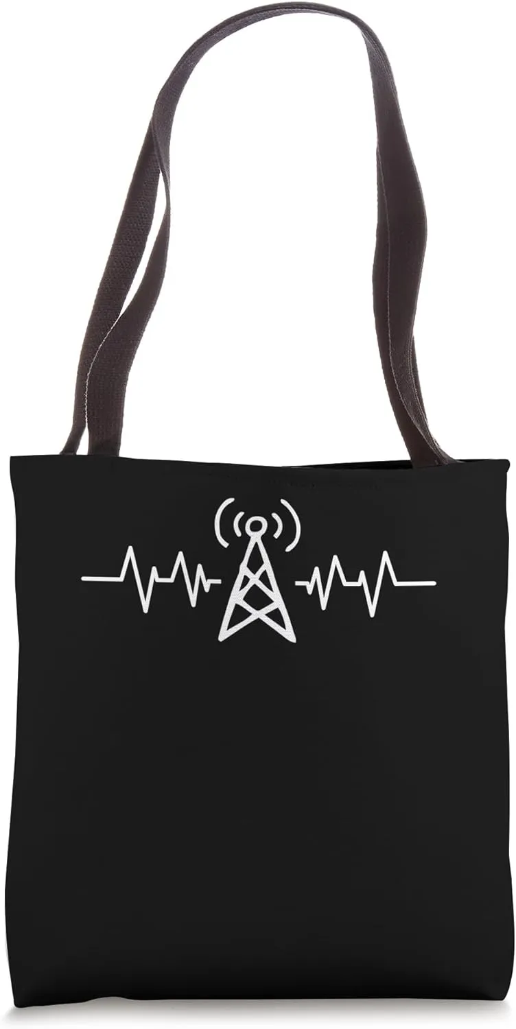 Heartbeat Heartline Heart Rate Tower Climber Tote Bag