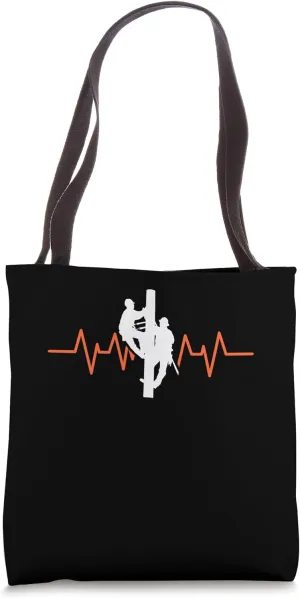 Heartbeat Heartline Heart Rate Tower Climber Tote Bag