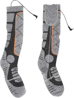 Heated Socks 3 Speed Cotton Elastic Unisex Dark Gray Battery Powered for Winter Camping Fishing