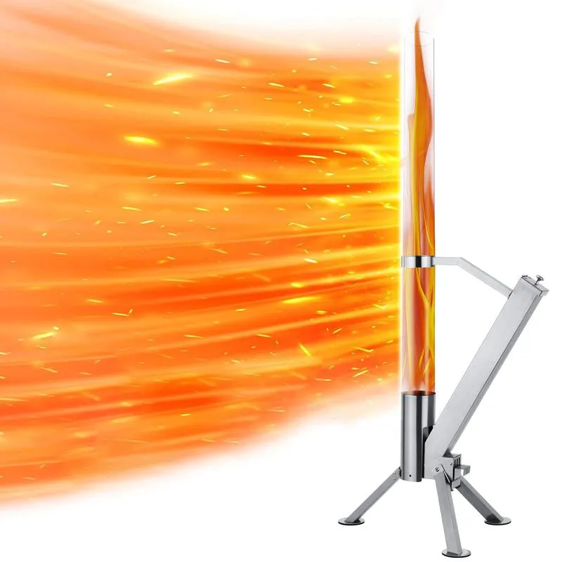 Heater Pellet Problem-free return Pit,Patio Fire for Rocket Outdoor,Wood Pellet Glass Tube Member-exclusive Portable
