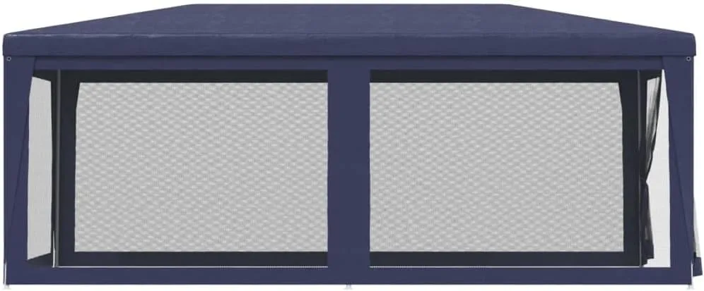 Heavy Duty Gazebo with 6 Mesh Sidewalls Blue 9.8'x19.7' Outdoor Canopy Tent for Backyard Parties BBQ Weddings Patio Furniture Shelter