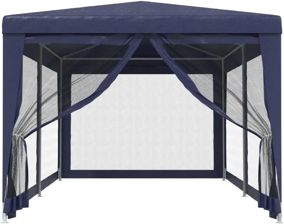 Heavy Duty Gazebo with 6 Mesh Sidewalls Blue 9.8'x19.7' Outdoor Canopy Tent for Backyard Parties BBQ Weddings Patio Furniture Shelter