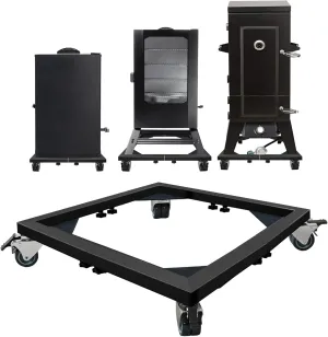 Heavy Duty Smoker Stand – Universal Mobile Base for Electric Smokers (Vertical/Digital), All-Steel Construction, 1000 lb Capacity