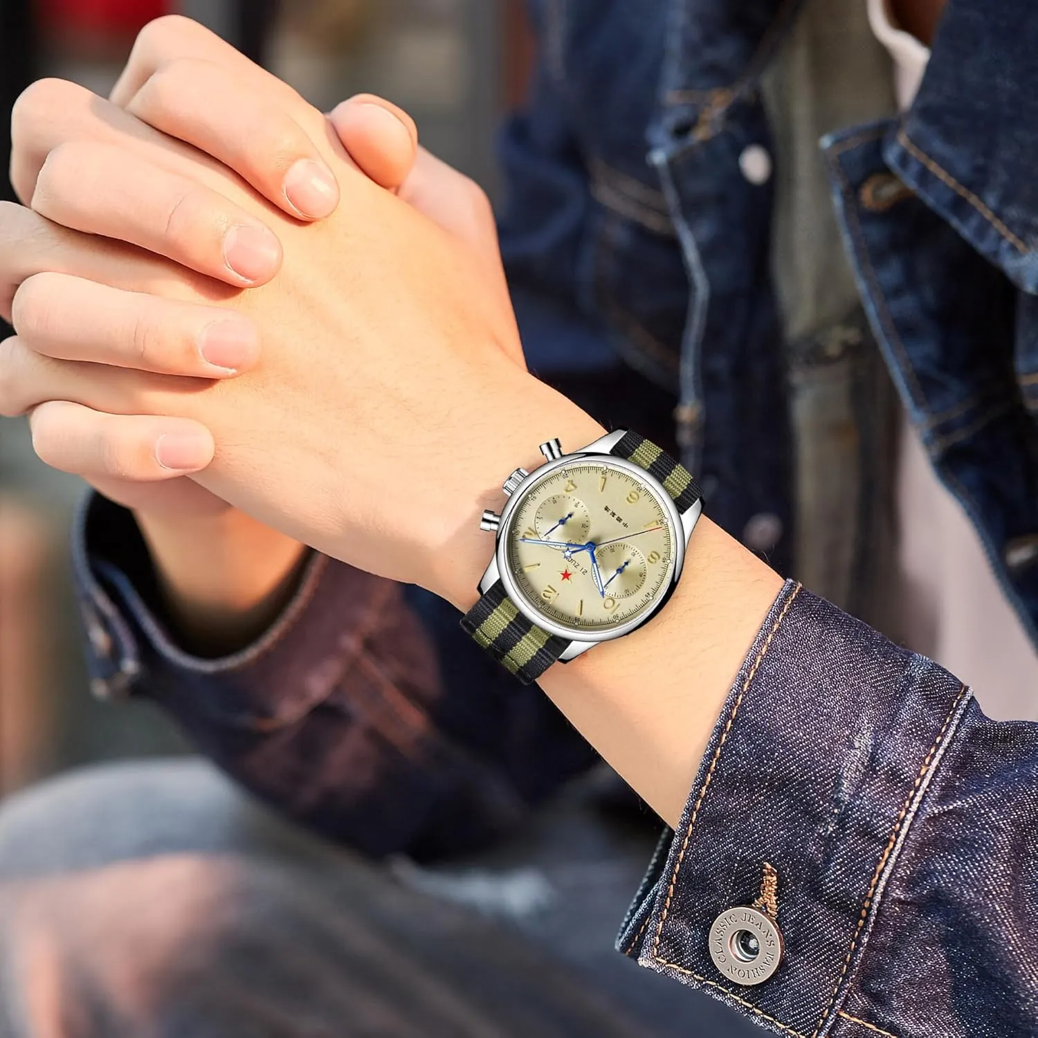 HEMUDU Seagull 1963 SS ST19 Movement Mechanical Aviation Pilot Chronograph Sapphire 40mm 38mm Men Watch