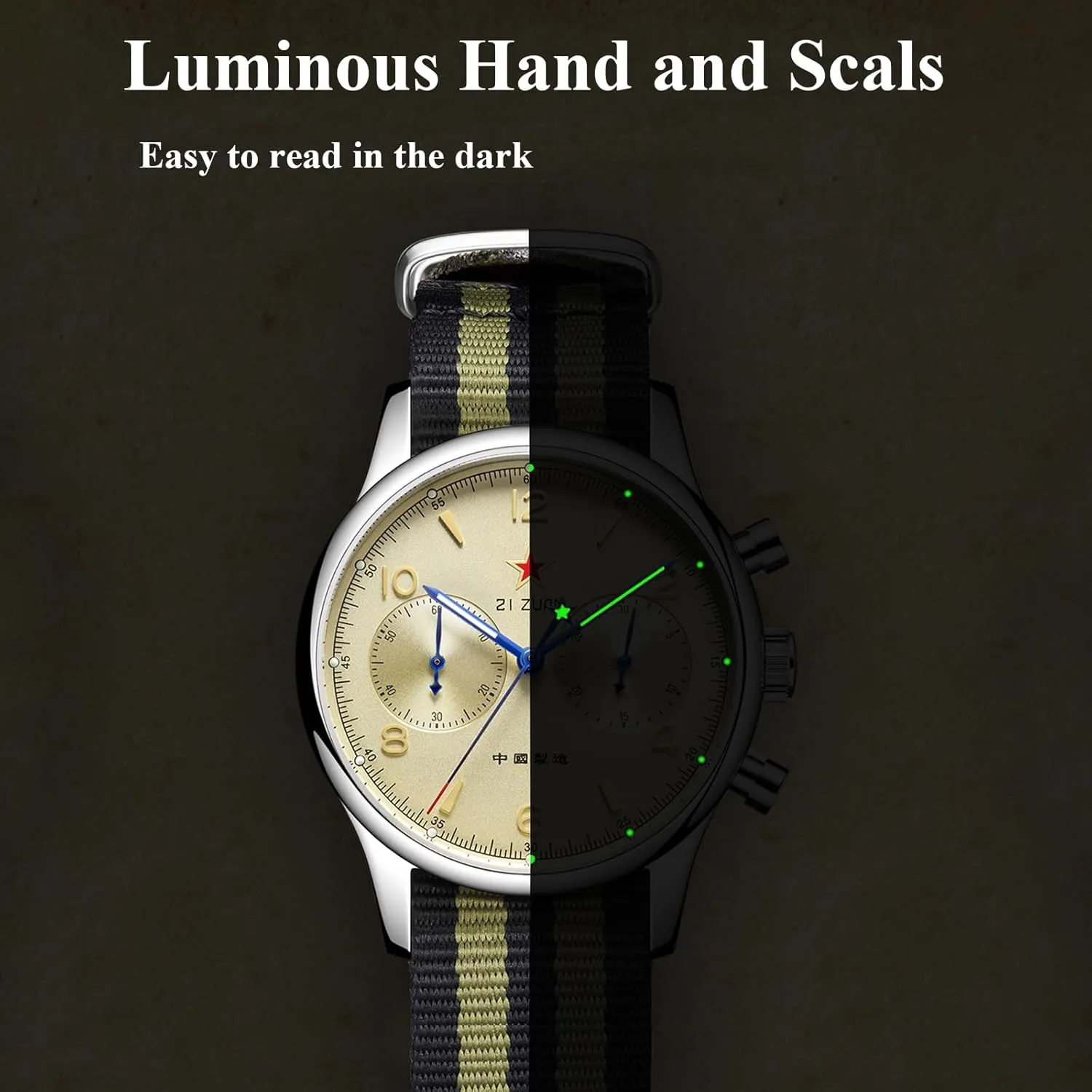 HEMUDU Seagull 1963 SS ST19 Movement Mechanical Aviation Pilot Chronograph Sapphire 40mm 38mm Men Watch