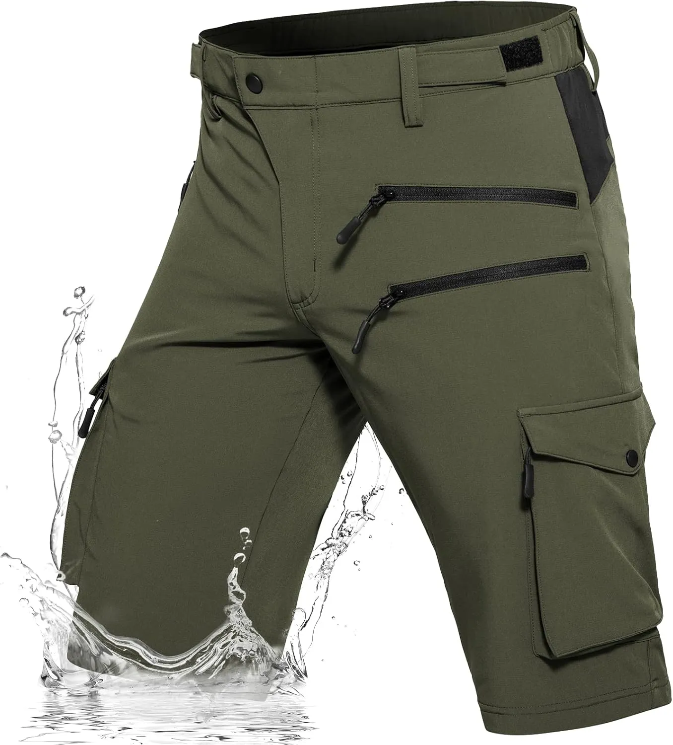 Hiauspor Men's Hiking Cargo Shorts Quick Dry Lightweight Casual Fishing Tactical Golf for Outdoor with 5 Pockets