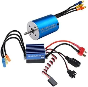High Performance 4500KV Sensorless Brushless Motor   35A ESC for RC Cars 1/14 1/16 1/18 - Max 600W Power, 4 Poles, Weight 90g - for Racing Enthusiasts & Hobbyists