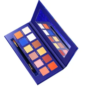 Highly Pigmented Eye Makeup Palette , 12 Colors Matte Shimmer Metallic Eyeshadow Pallet Long Lasting Blendable Natural Colors Waterproof Make Up Eye Shadows Cosmetics Gift Kit-Great for Travel (STARRY SKY)