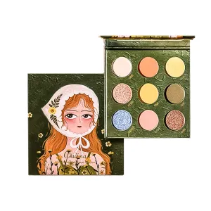 Highly Pigmented Eyeshadow Palette , 9 Colors Matte Shimmer Glitter Metallic Eyeshadow Palette Water proof Blendable Long Lasting Natural Colors Make Up Eyeshadow Cosmetics Gift Kit-Great for Travel (#02)