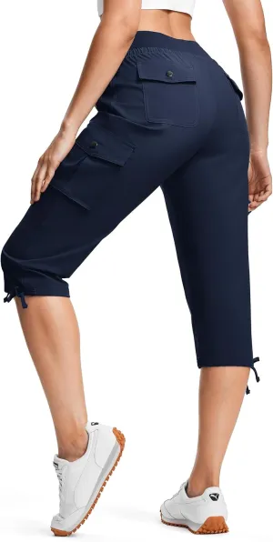 Hiking Capris for Women with Pockets Lightweight Quick Dry Cargo Capri Travel Pants Women Casual Women's Capris
