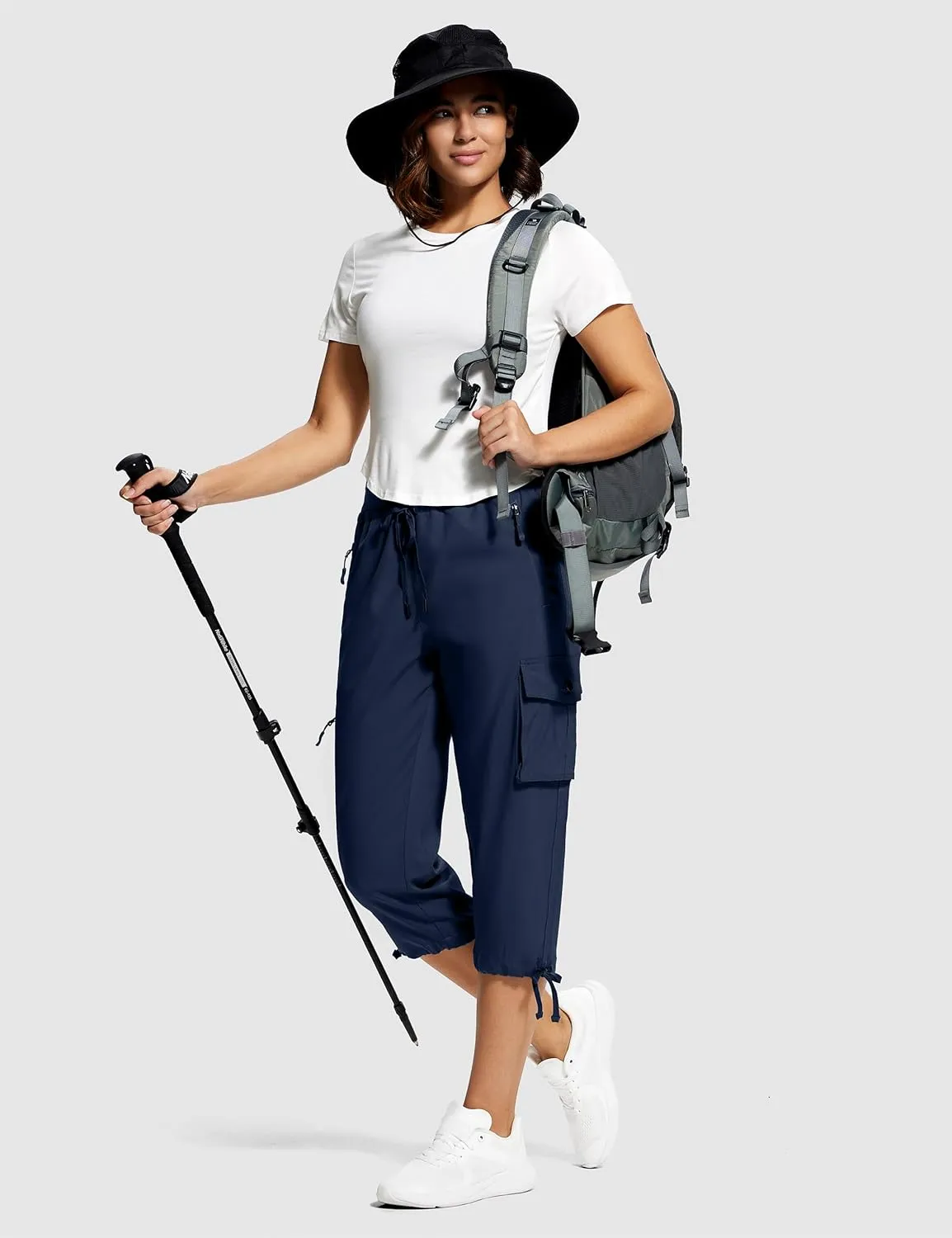 Hiking Capris for Women with Pockets Lightweight Quick Dry Cargo Capri Travel Pants Women Casual Women's Capris