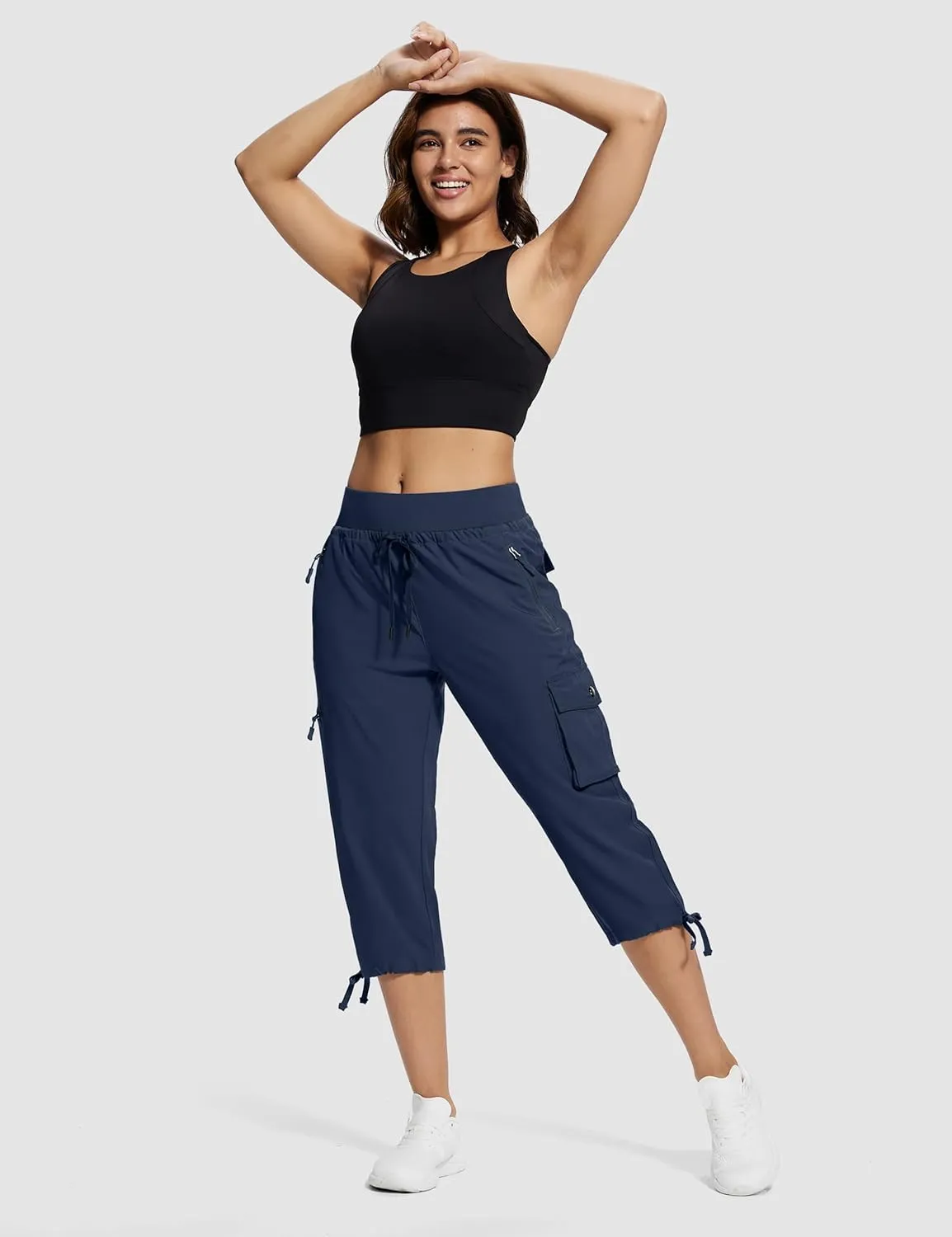 Hiking Capris for Women with Pockets Lightweight Quick Dry Cargo Capri Travel Pants Women Casual Women's Capris