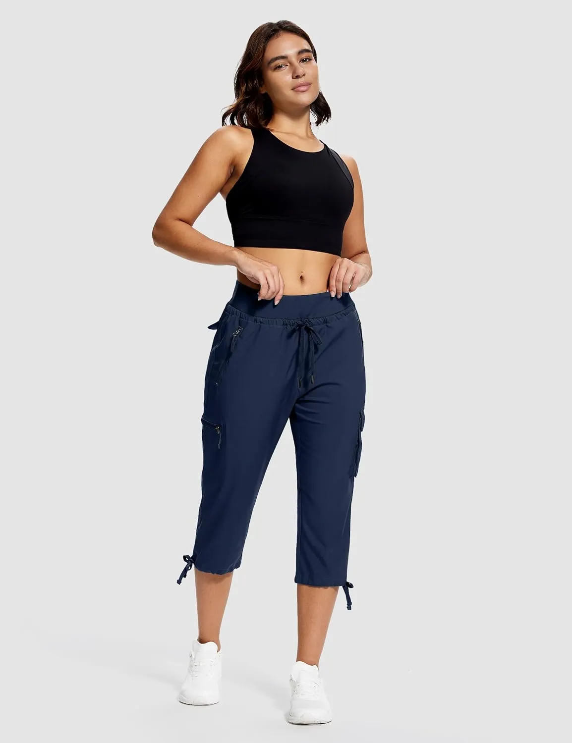 Hiking Capris for Women with Pockets Lightweight Quick Dry Cargo Capri Travel Pants Women Casual Women's Capris