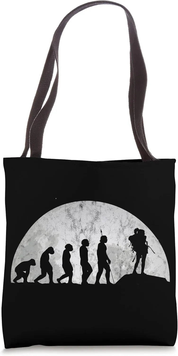 Hiking Evolution - Evolution Of Man Hiking Mountains Tote Bag
