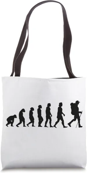 Hiking evolution, hiking, adventurer, hobby, hiking Tote Bag