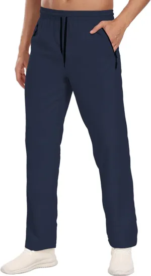 Hiking Pants for Men UPF 50  Cargo Quick Dry Water Resistant Elastic Waist Zip Pockets Travel Work Lightweight Running