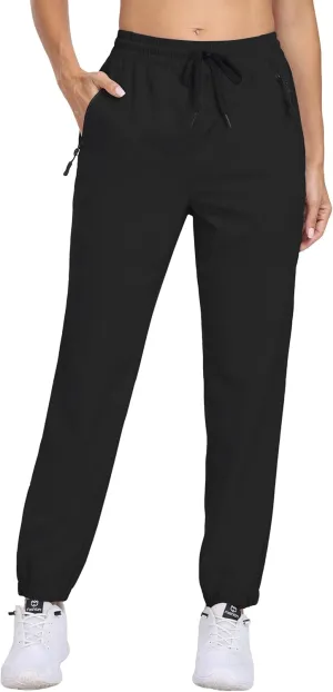 Hiking Pants Women Lightweight Joggers with Pockets Water Resistant Quick Dry Stretch Active for Travel Outdoor HH23019W