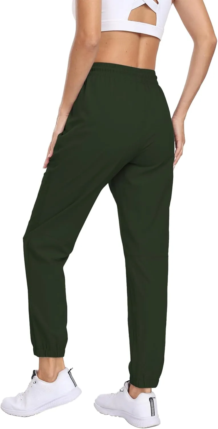 Hiking Pants Women Lightweight Joggers with Pockets Water Resistant Quick Dry Stretch Active for Travel Outdoor HH23019W