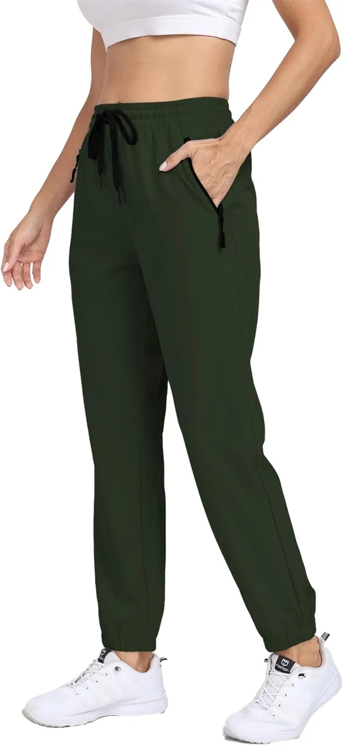 Hiking Pants Women Lightweight Joggers with Pockets Water Resistant Quick Dry Stretch Active for Travel Outdoor HH23019W
