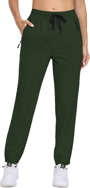 Hiking Pants Women Lightweight Joggers with Pockets Water Resistant Quick Dry Stretch Active for Travel Outdoor HH23019W