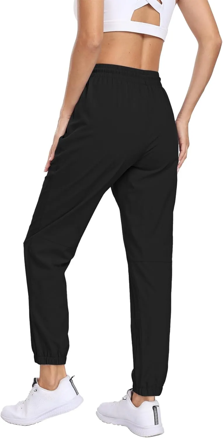 Hiking Pants Women Lightweight Joggers with Pockets Water Resistant Quick Dry Stretch Active for Travel Outdoor HH23019W