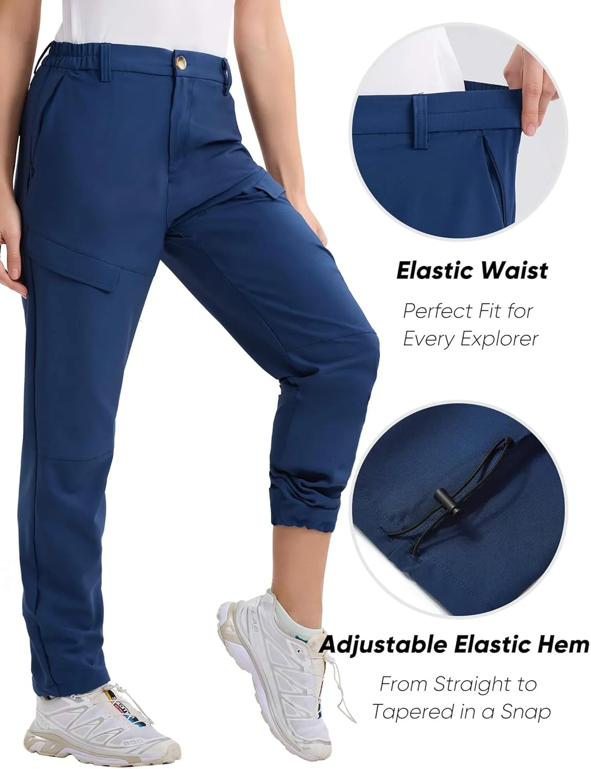 HOTSUIT Water Resistant Quick Dry Lightweight Elastic Waist Women's Hiking Pants