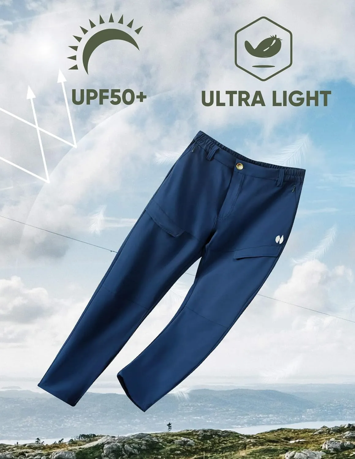HOTSUIT Water Resistant Quick Dry Lightweight Elastic Waist Women's Hiking Pants