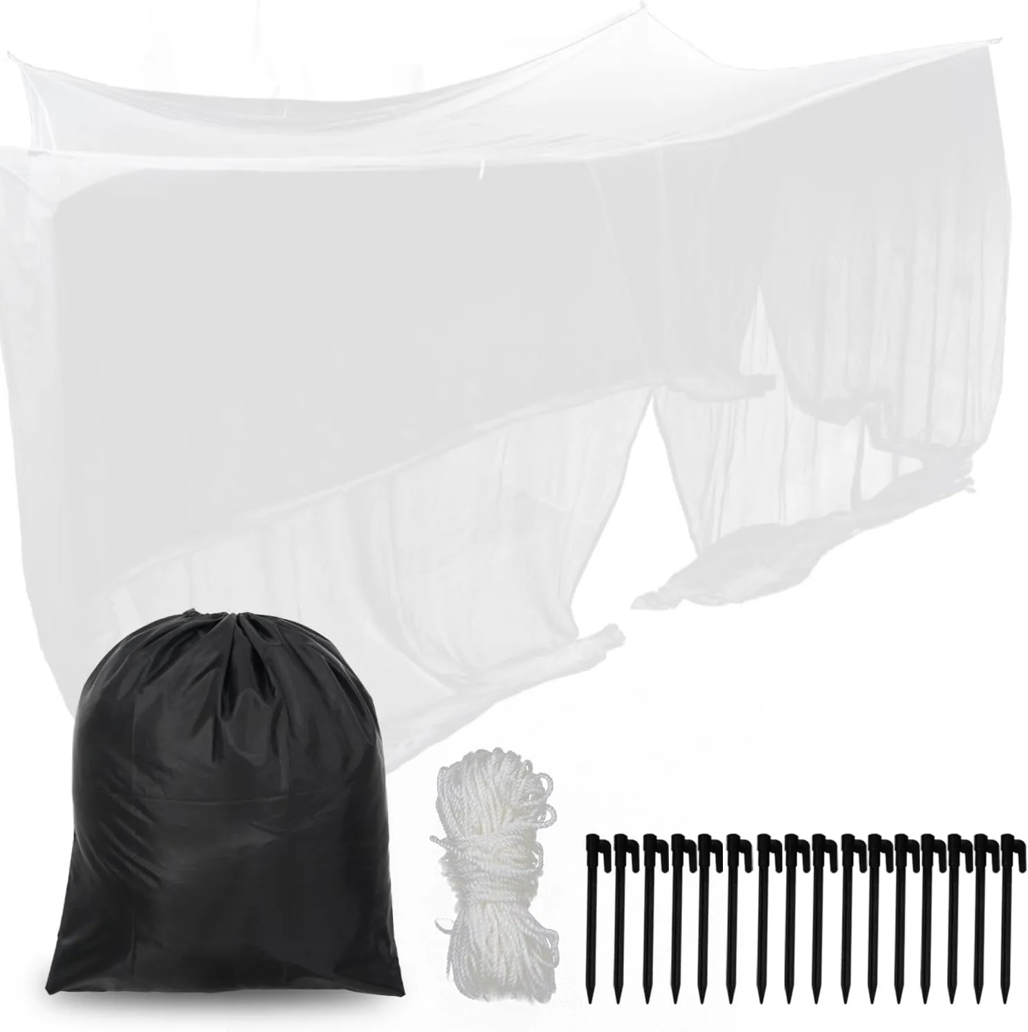 Hugeleaf 16.4 X 9.84 X 8.2 Ft Extra-Large Mosquito Netting for Patio, 3 Openings 220 Mesh Mosquito Net Tent Outdoor Bug Netting for Camping, Gazebo, Garden Protection from Insect (White)