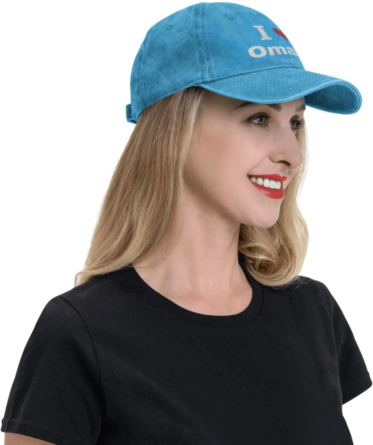 I Love Omaha Baseball Cap for Men Women Adjustable Vintage Washed Golf Dad Hat 100% Cotton Hats
