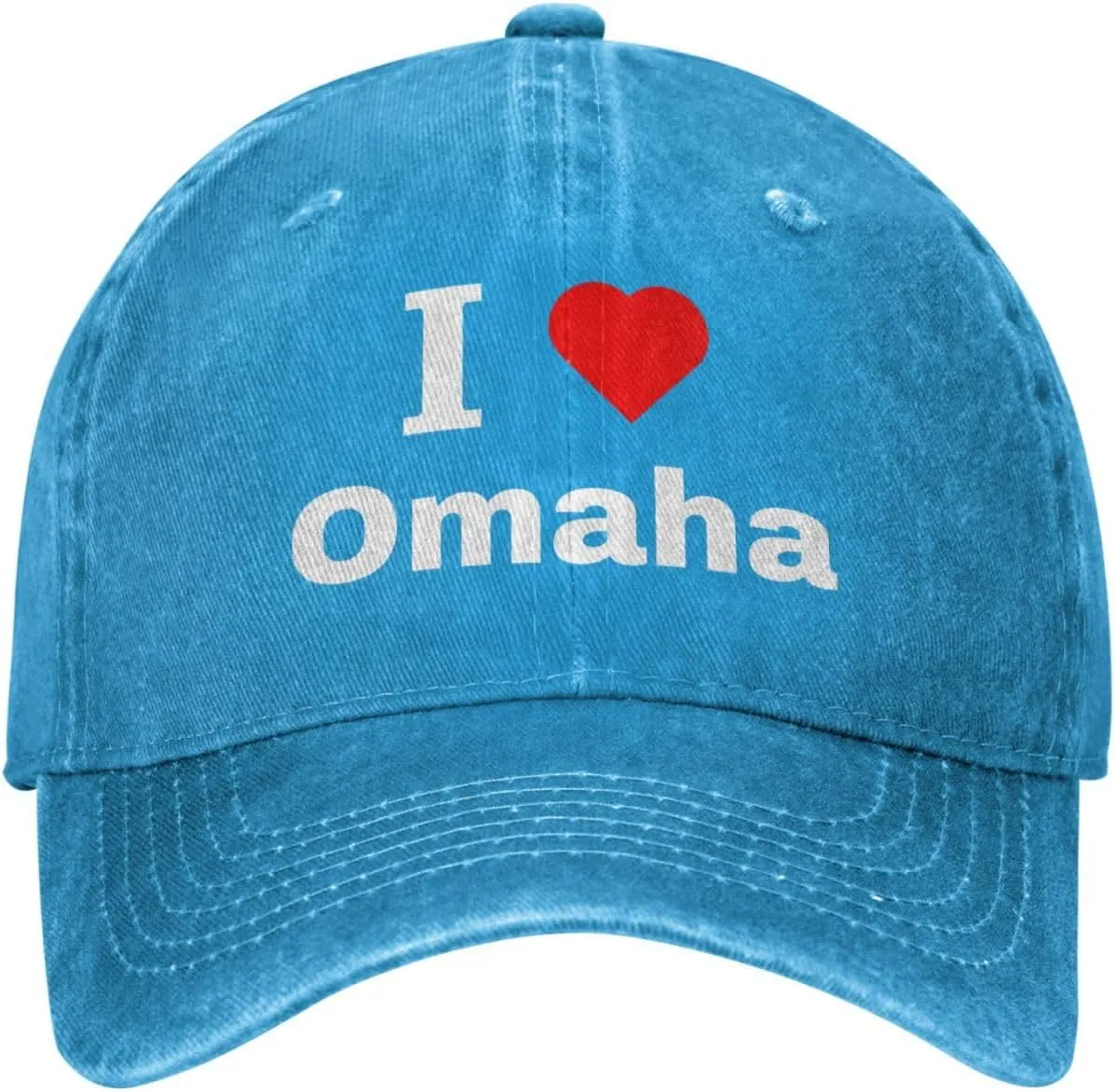 I Love Omaha Baseball Cap for Men Women Adjustable Vintage Washed Golf Dad Hat 100% Cotton Hats