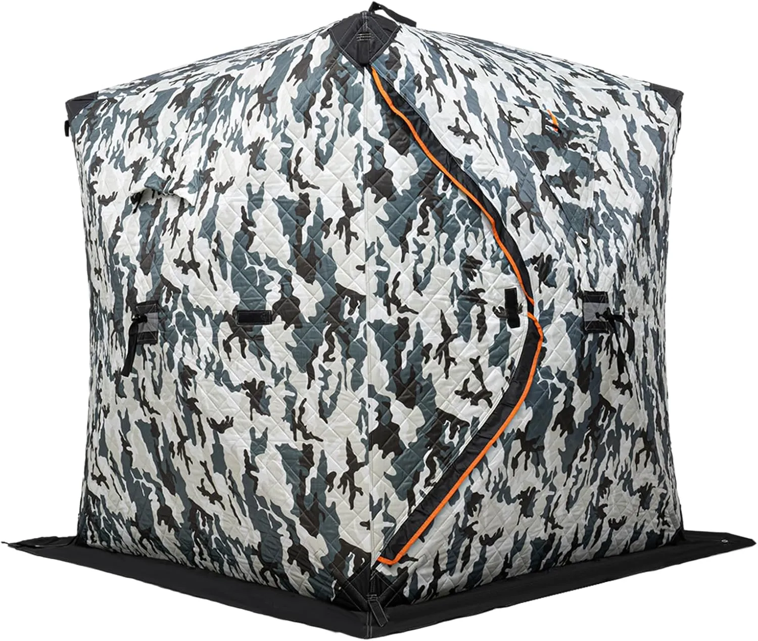 Ice Fishing Winter Shelter 1-2 Person Portable Ice Shanty for Winter Ice Fishing Tent 3-Layer Portable Thermal Hub Tent with Carrying Bag