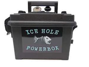 Ice Hole Power|(Not Compatible with Amped 30ah Tall Battery) Water Resistant Without Battery | QC3.0 USB, USB-C, Kayak Fishing, Camping