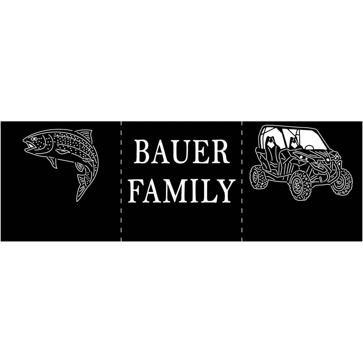 Illustrated Bauer Family DXF for CNC | Home Decor Fire Pits