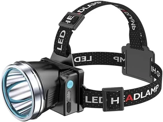 Induction Strong Light Headlight Charging Long Battery Life Head-Mounted Outdoor Blue Light Special Night Fishing Lamp Miner's Lamp